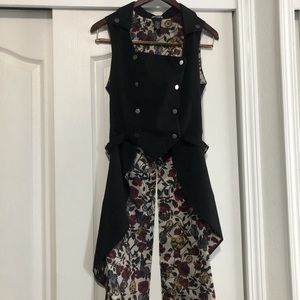 Hot Topic Steam punk vest w/ tails